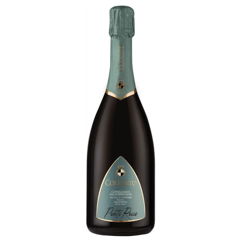 COLLALTO PONTE ROSSO Prosecco Superiore Valdobbiadene  Extra Brut DOCG 0,75l (Baltas, sausas, putojantis vynas))