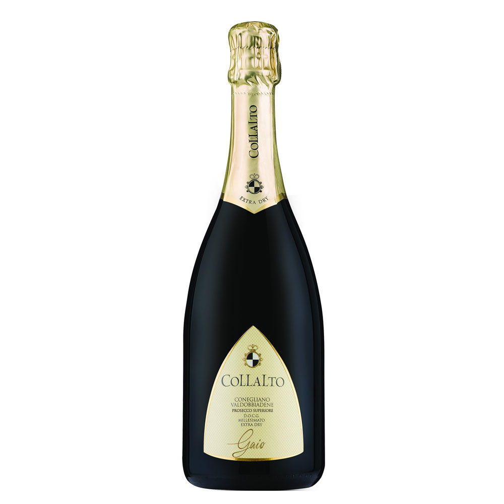 COLLALTO GAIO Prosecco Superiore Conegliano Valdobbiadene Extra Dry DOCG 0,75l (sausas, baltas, prosecco)