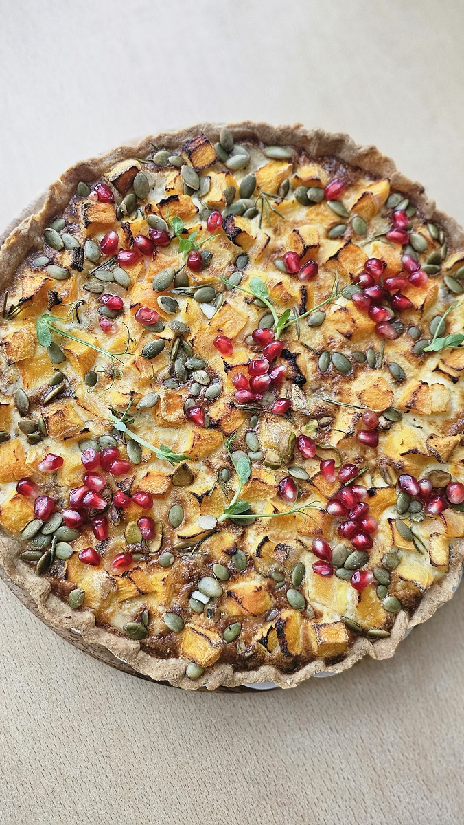 (Quiche) Vegetariškas kyšas su saldžiomis bulvėmis