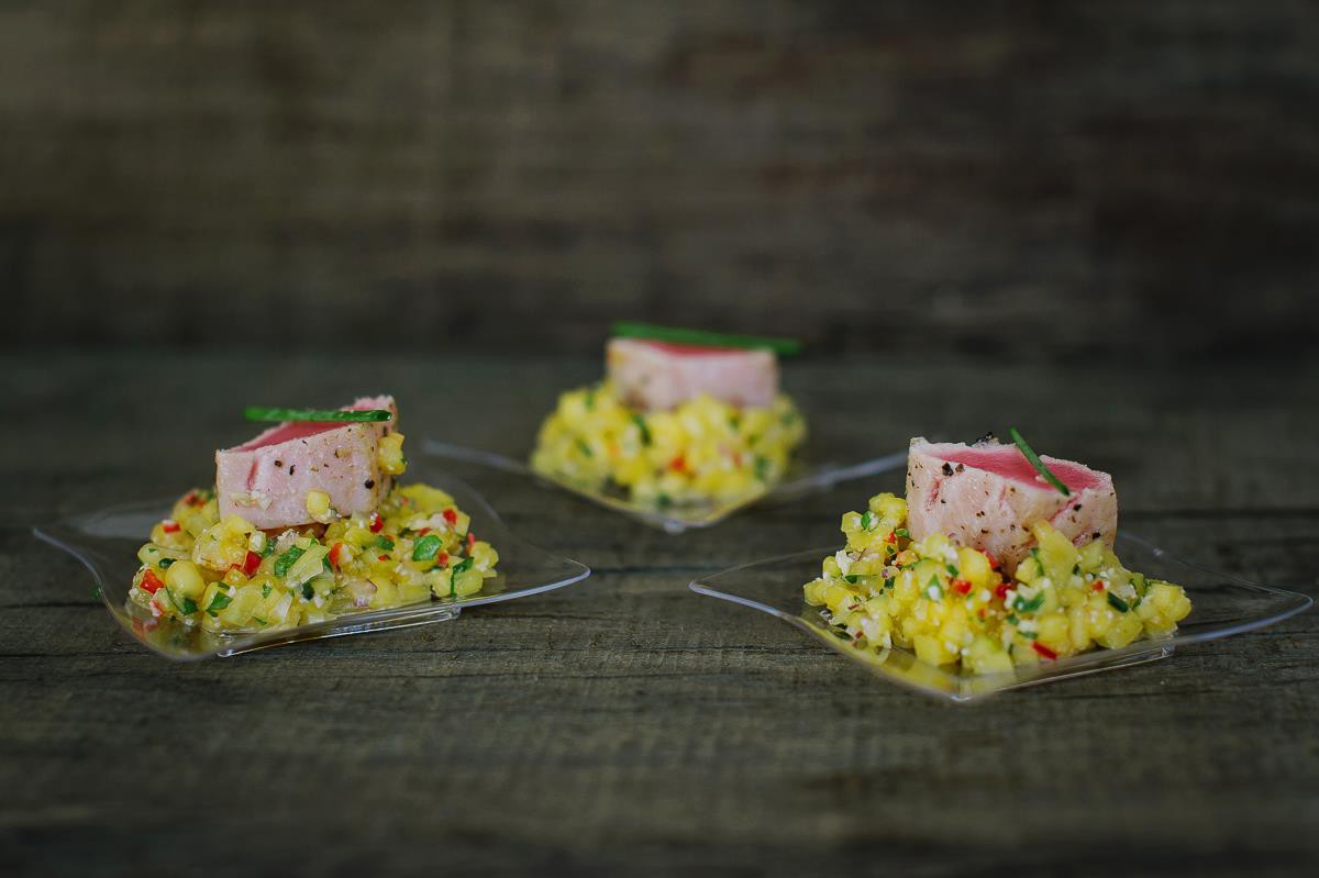 Mango salsa su lengvai apkeptu tunu (GLUTEN free)