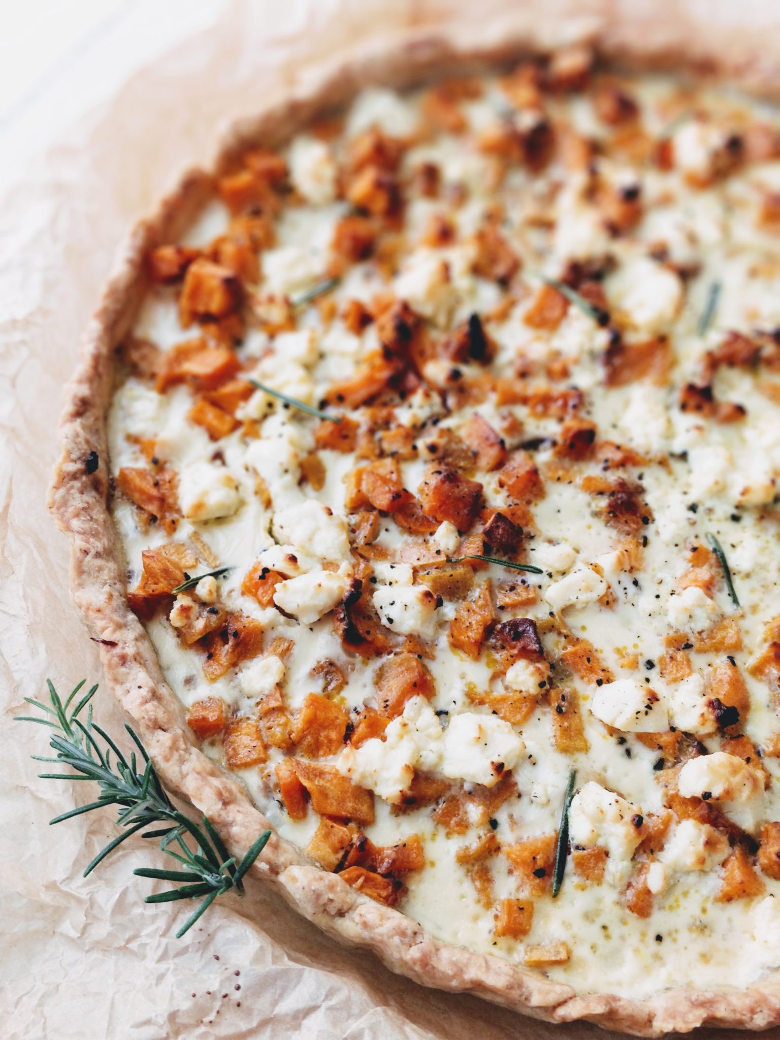 (Quiche) Vegetariškas kyšas su saldžiomis bulvėmis