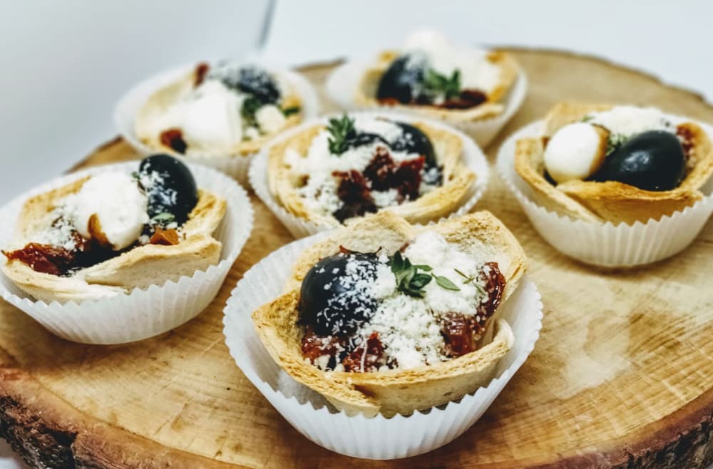 Vegetariški forminės duonos krepšeliai